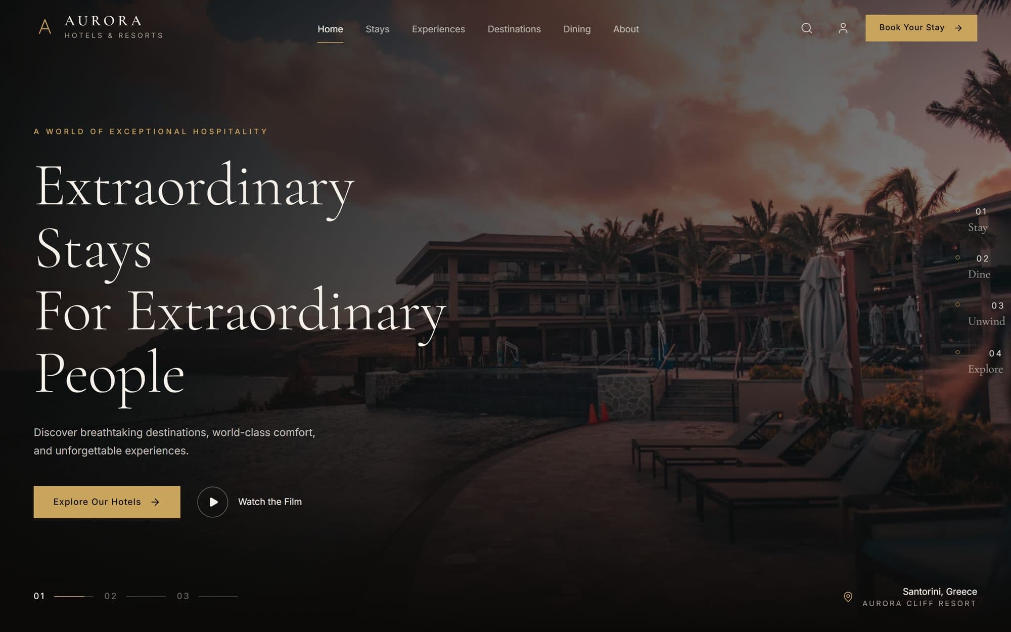 Aurora Hotels & Resorts — full screenshot