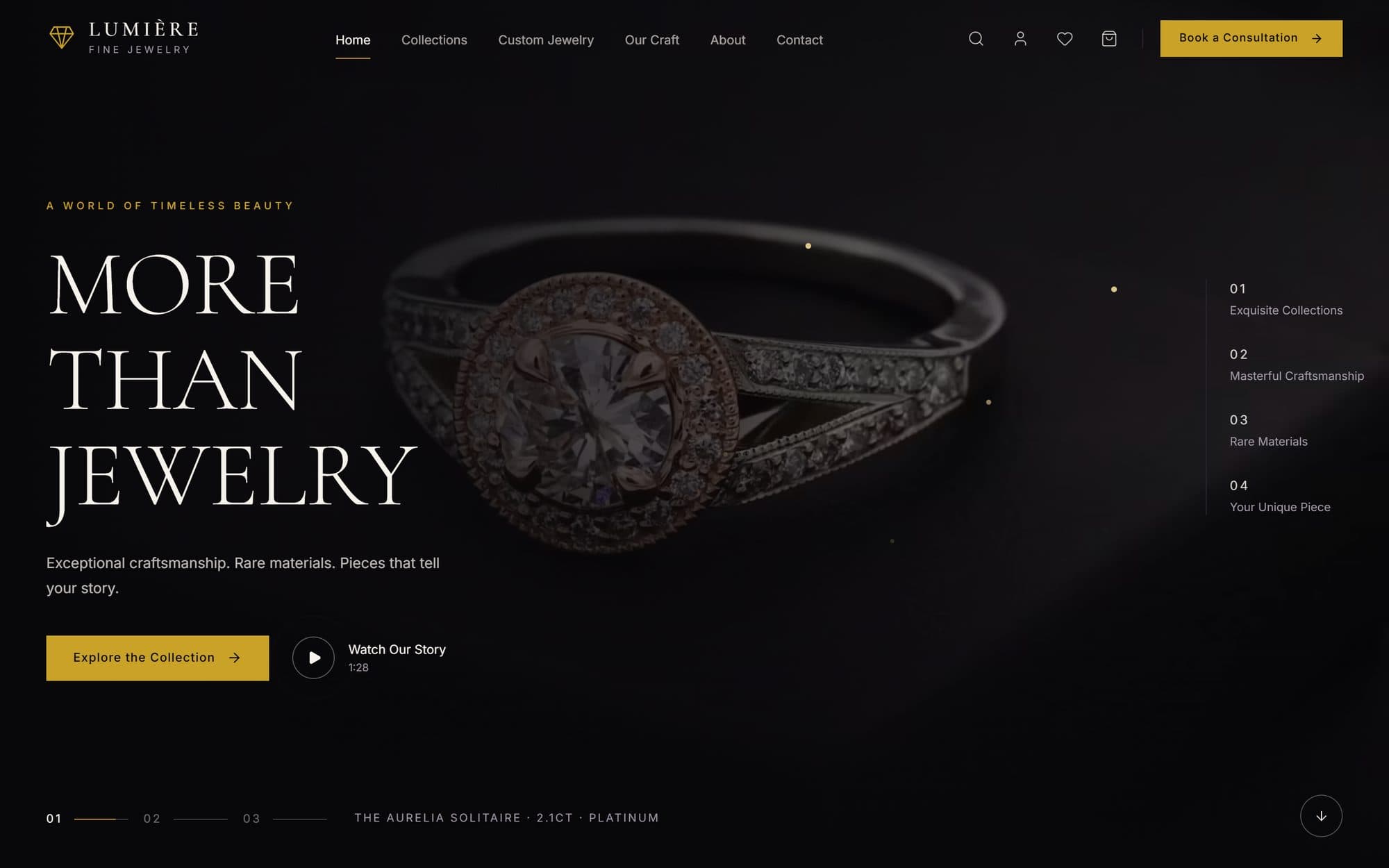 Lumière Fine Jewelry — full screenshot